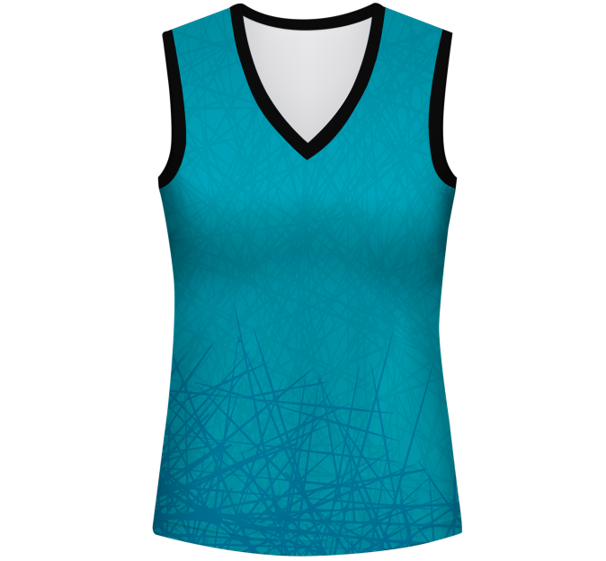 Camiseta voley mujer sin mangas sublimada modelo líneas