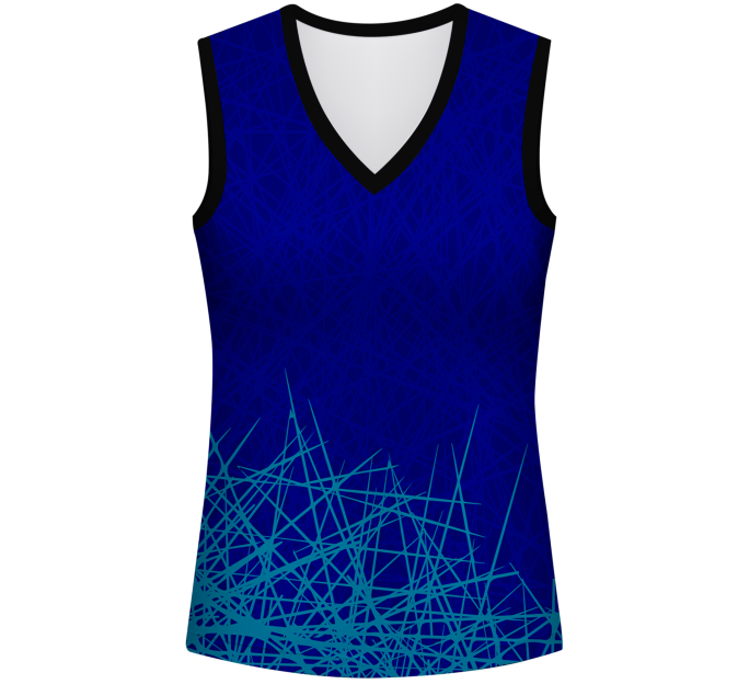 Camiseta voley mujer sin mangas sublimada modelo líneas