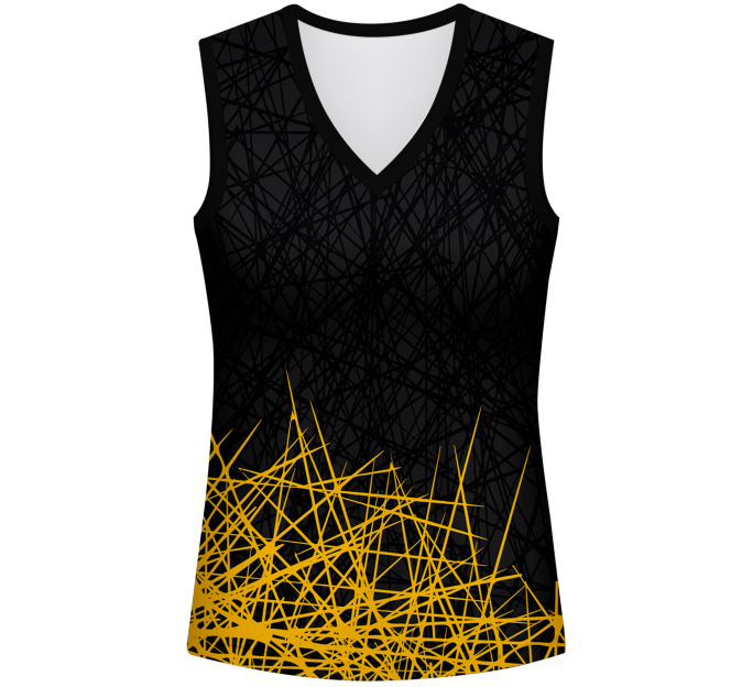 Camiseta voley mujer sin mangas sublimada modelo líneas