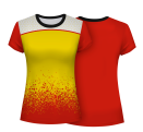 Camiseta voley mujer manga corta sublimada modelo corte