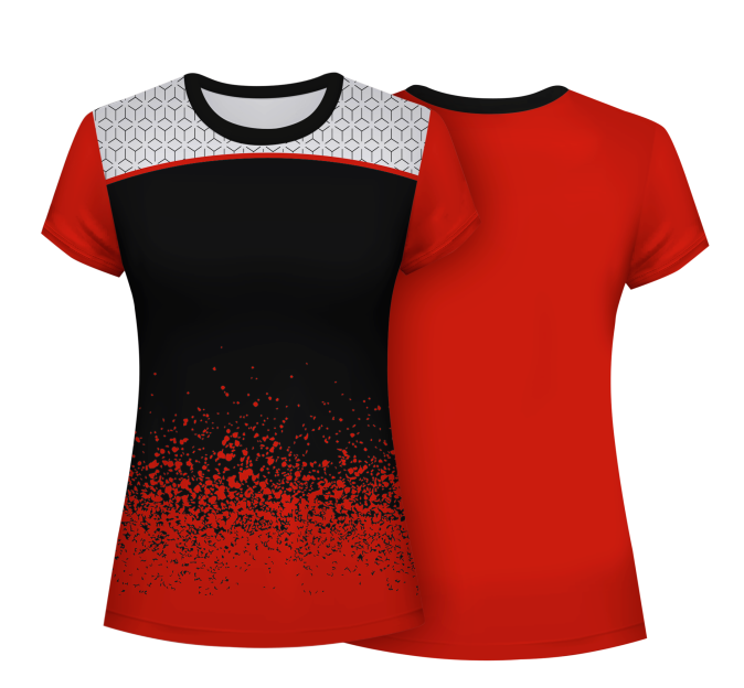 Camiseta voley mujer manga corta sublimada modelo corte