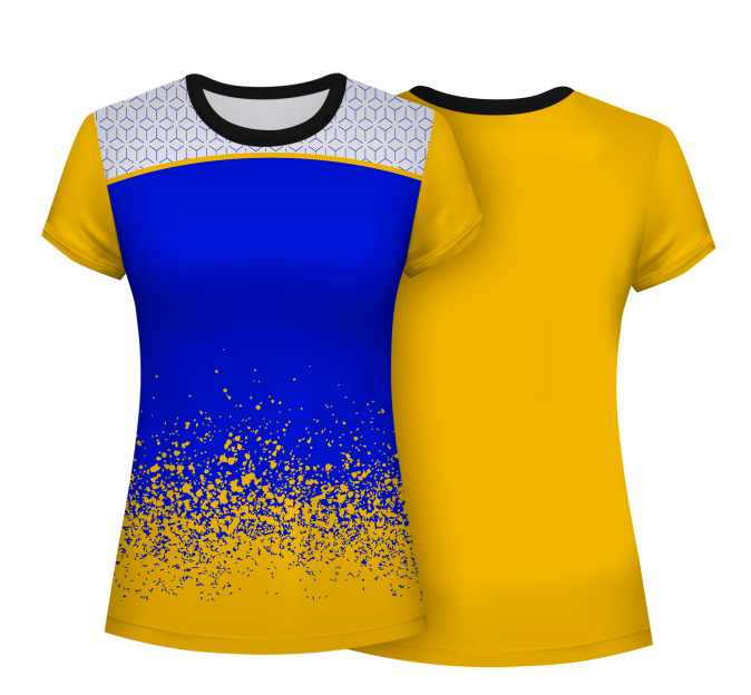 Camiseta voley mujer manga corta sublimada modelo corte