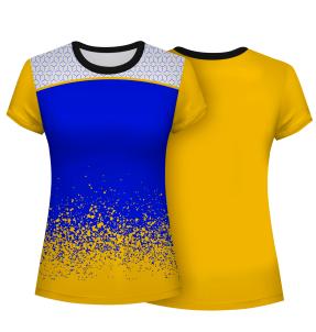 Camiseta voley mujer manga corta sublimada modelo corte