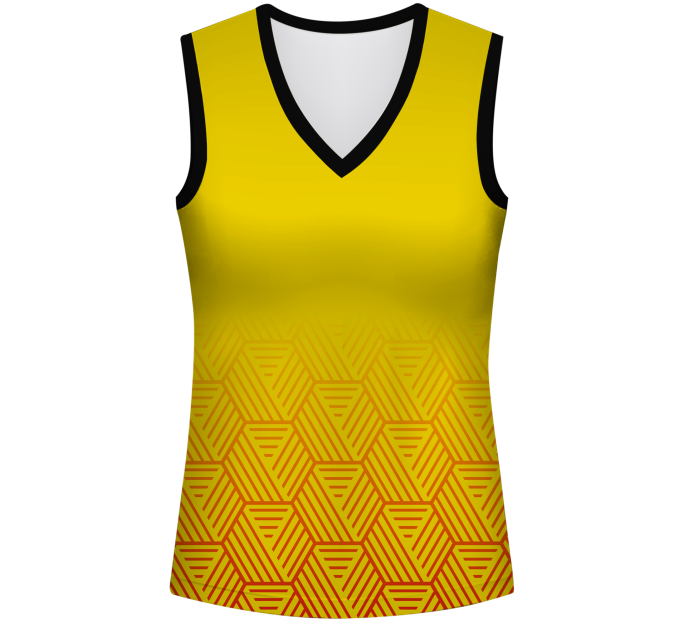 Camiseta voley mujer sin mangas sublimada modelo hexágono