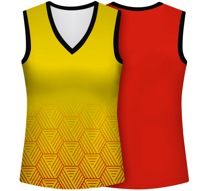 Camiseta voley mujer sin mangas sublimada modelo hexágono