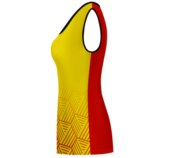 Camiseta voley mujer sin mangas sublimada modelo hexágono