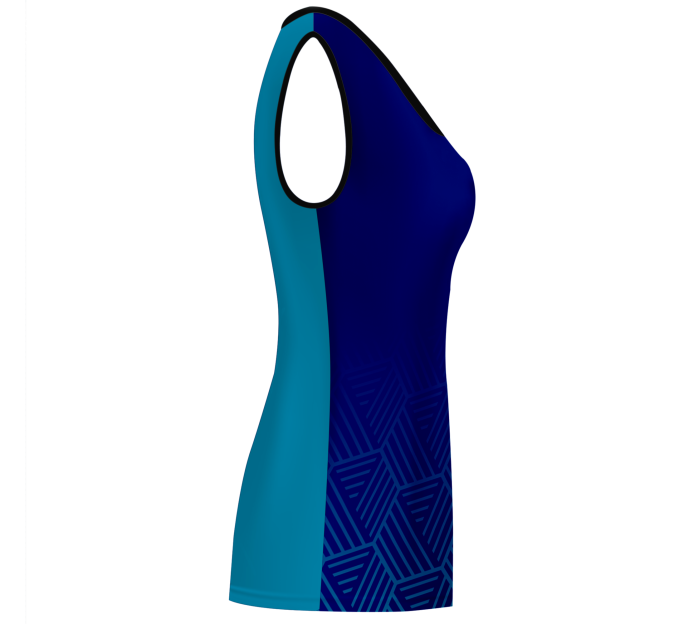 Camiseta voley mujer sin mangas sublimada modelo hexágono