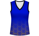 Camiseta voley mujer sin mangas sublimada modelo hexágono