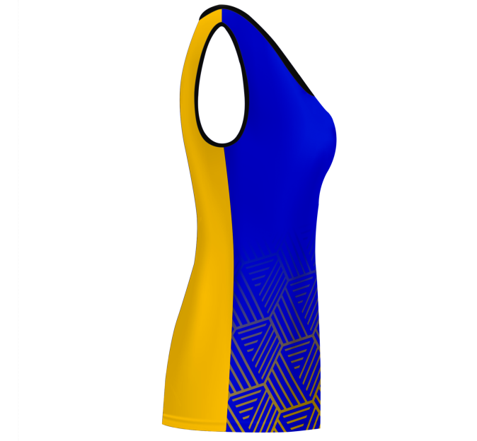 Camiseta voley mujer sin mangas sublimada modelo hexágono