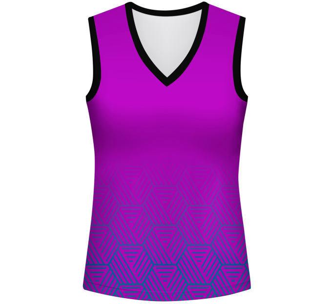 Camiseta voley mujer sin mangas sublimada modelo hexágono