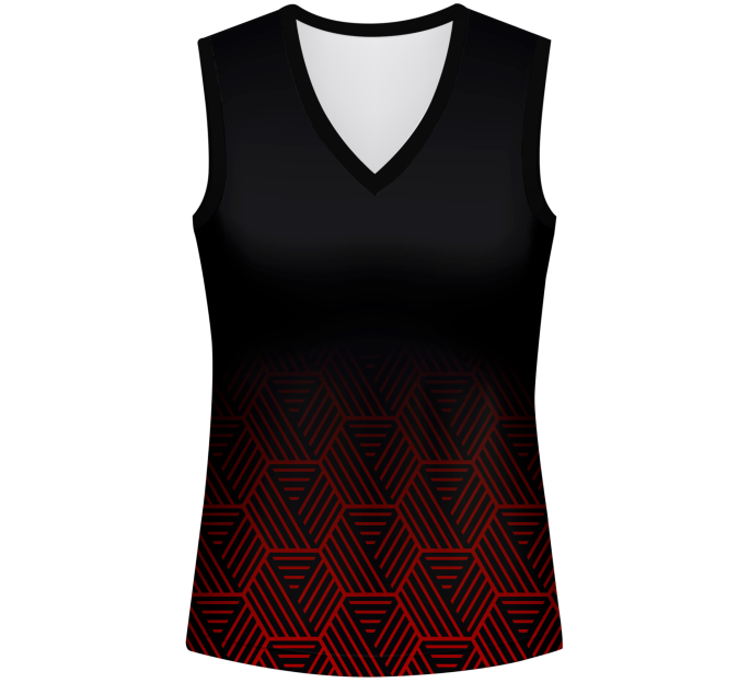 Camiseta voley mujer sin mangas sublimada modelo hexágono