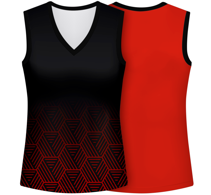 Camiseta voley mujer sin mangas sublimada modelo hexágono