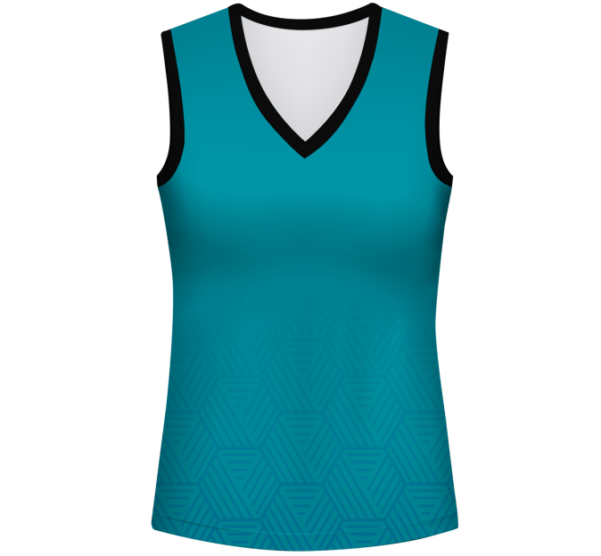Camiseta voley mujer sin mangas sublimada modelo hexágono