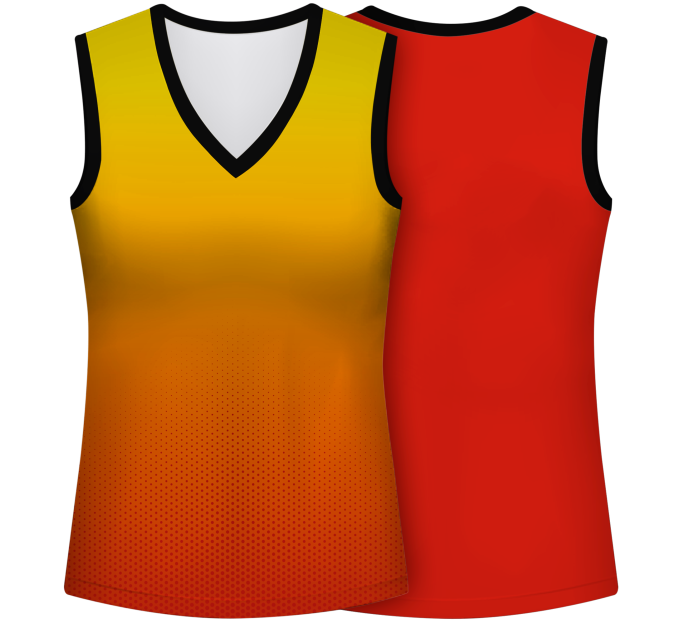 Camiseta voley mujer sin mangas sublimada modelo degradado