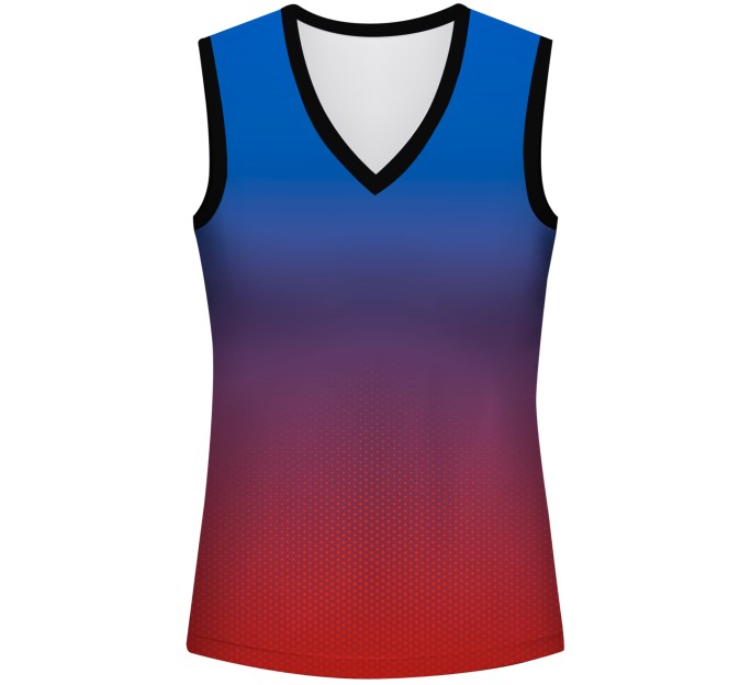 Camiseta voley mujer sin mangas sublimada modelo degradado