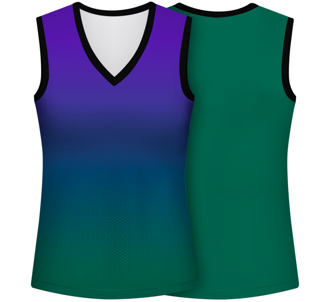 Camiseta voley mujer sin mangas sublimada modelo degradado