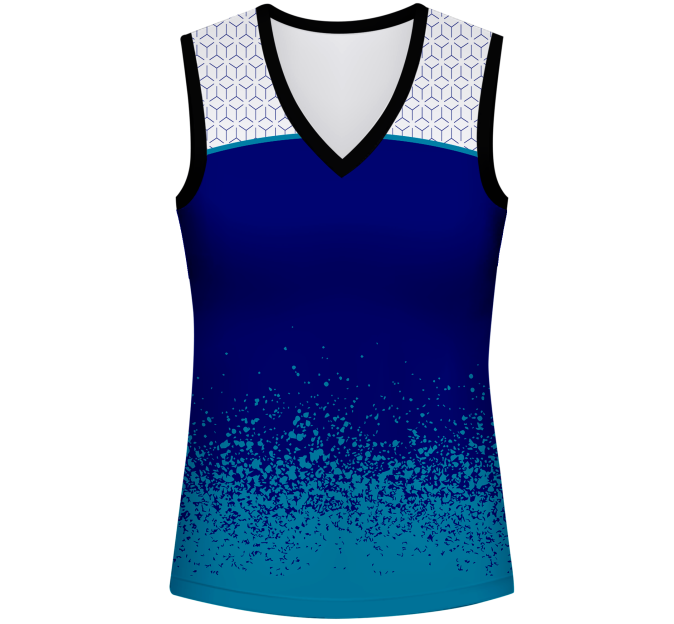Camiseta voley mujer sin mangas sublimada modelo corte