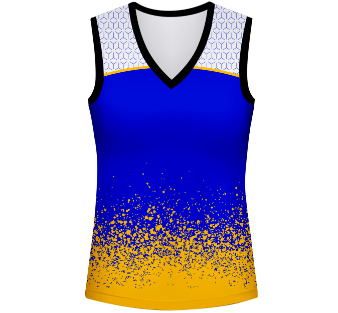 Camiseta voley mujer sin mangas sublimada modelo corte