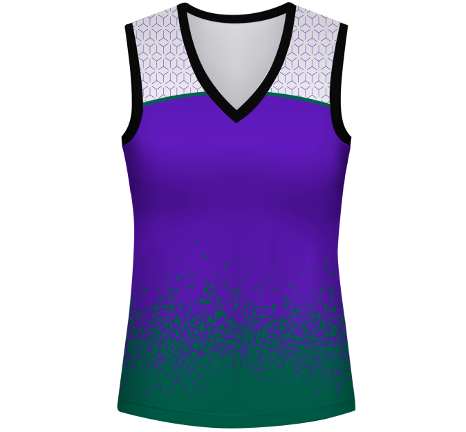 Camiseta voley mujer sin mangas sublimada modelo corte