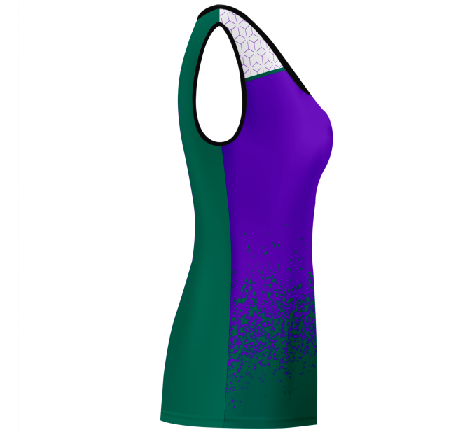 Camiseta voley mujer sin mangas sublimada modelo corte