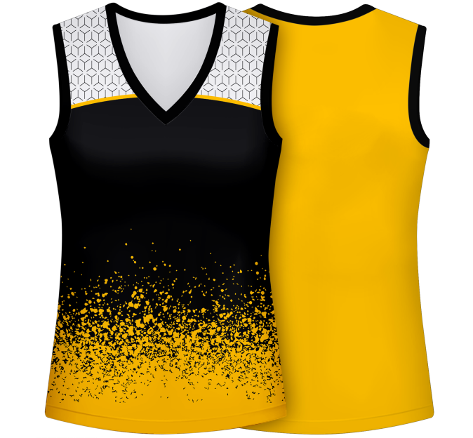Camiseta voley mujer sin mangas sublimada modelo corte