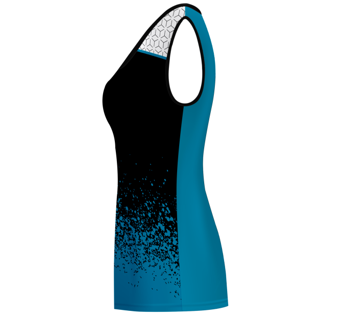 Camiseta voley mujer sin mangas sublimada modelo corte