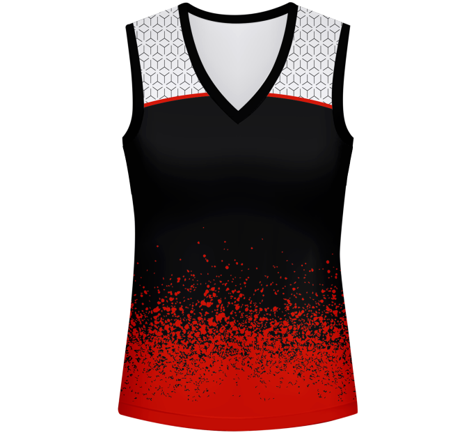 Camiseta voley mujer sin mangas sublimada modelo corte