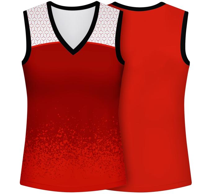 Camiseta voley mujer sin mangas sublimada modelo corte