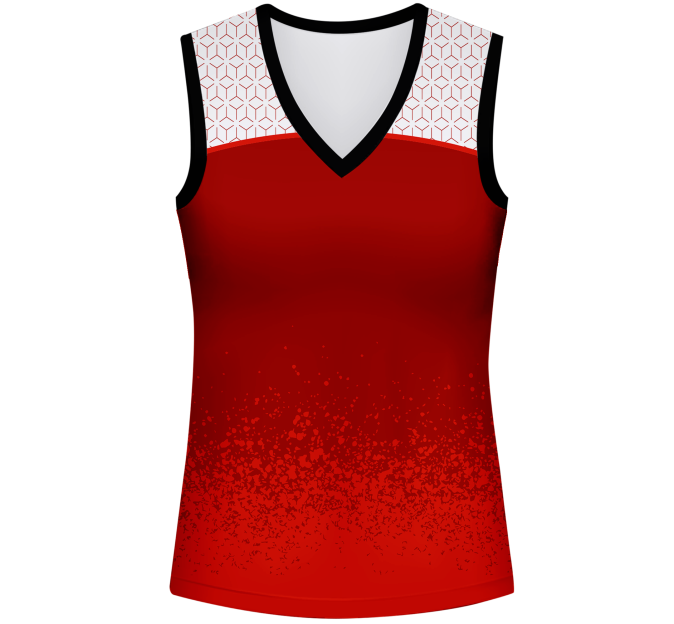 Camiseta voley mujer sin mangas sublimada modelo corte