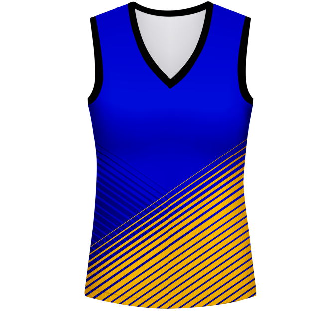 Camiseta voley mujer sin mangas sublimada modelo rayas