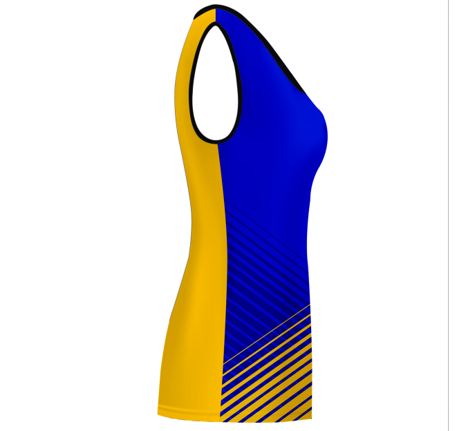 Camiseta voley mujer sin mangas sublimada modelo rayas