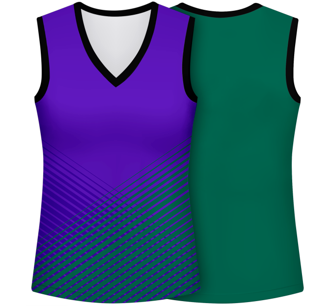 Camiseta voley mujer sin mangas sublimada modelo rayas