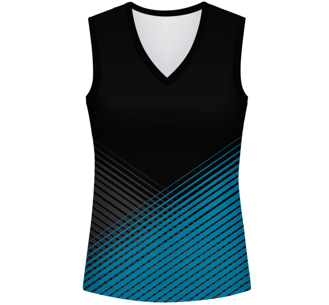 Camiseta voley mujer sin mangas sublimada modelo rayas