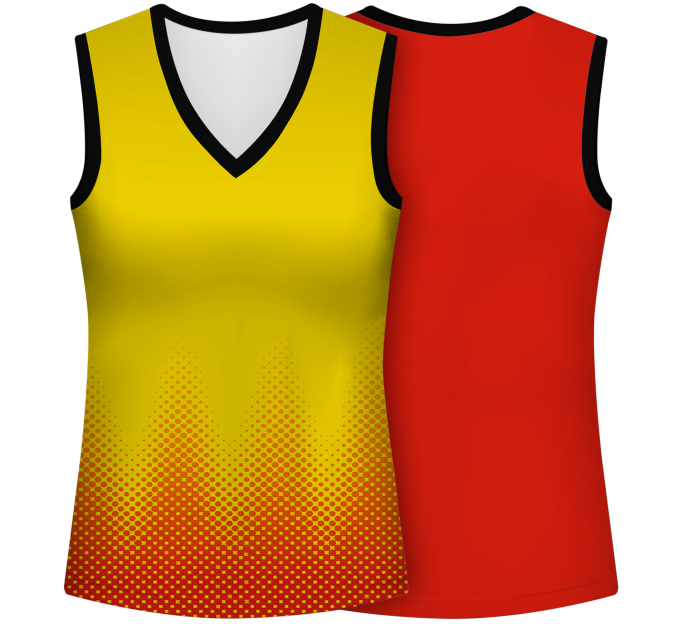 Camiseta voley mujer sin mangas sublimada modelo puntos
