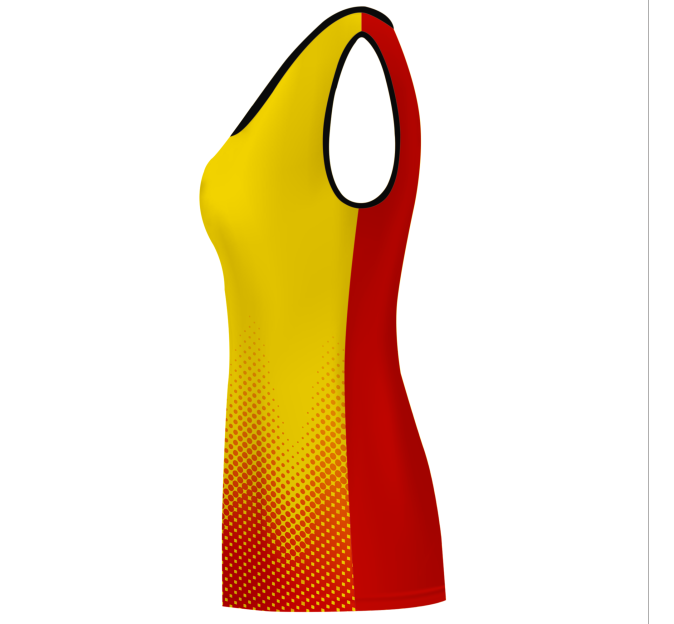 Camiseta voley mujer sin mangas sublimada modelo puntos