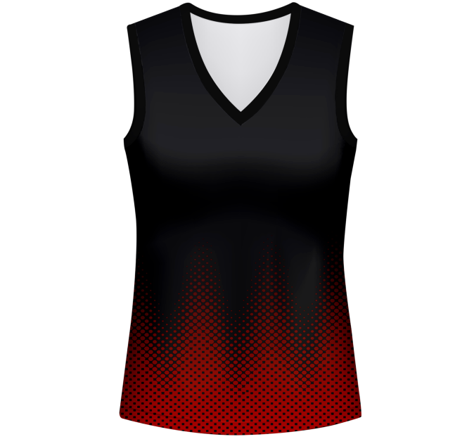 Camiseta voley mujer sin mangas sublimada modelo puntos