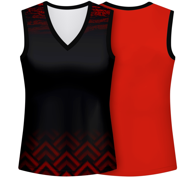 Camiseta voley mujer sin mangas sublimada modelo geométrico