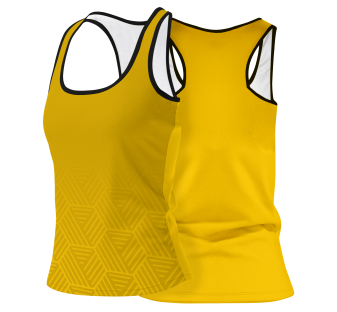 Camiseta pádel mujer tirantes sublimada modelo hexágono