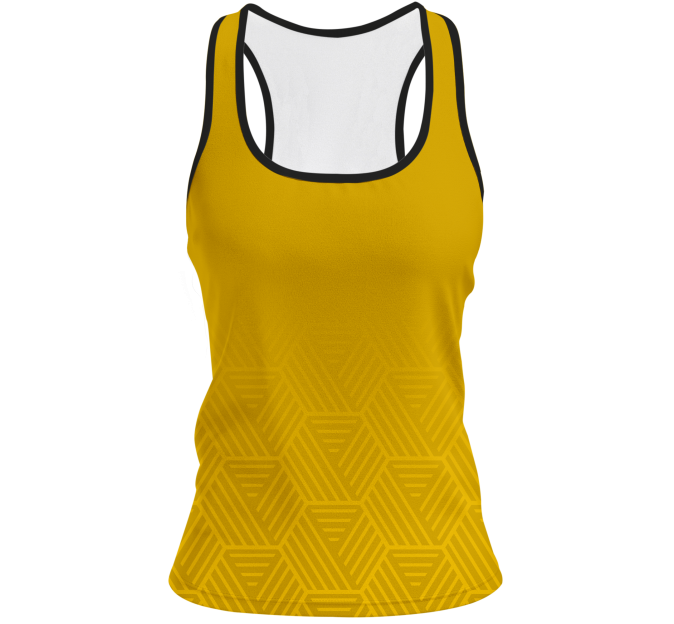 Camiseta pádel mujer tirantes sublimada modelo hexágono