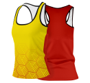 Camiseta pádel mujer tirantes sublimada modelo hexágono