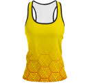 Camiseta pádel mujer tirantes sublimada modelo hexágono