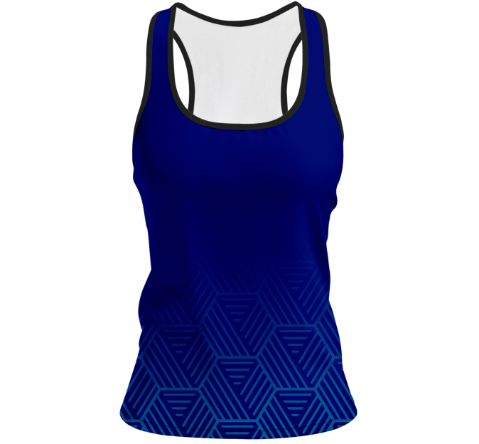 Camiseta pádel mujer tirantes sublimada modelo hexágono