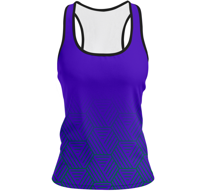 Camiseta pádel mujer tirantes sublimada modelo hexágono