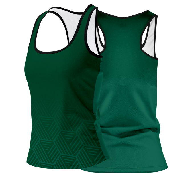 Camiseta pádel mujer tirantes sublimada modelo hexágono