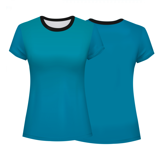 Camiseta pádel mujer manga corta sublimada modelo degradado