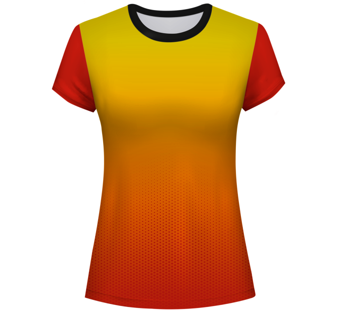 Camiseta pádel mujer manga corta sublimada modelo degradado