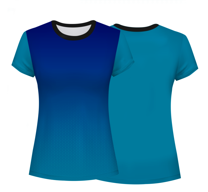 Camiseta pádel mujer manga corta sublimada modelo degradado