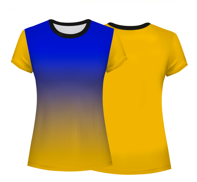 Camiseta pádel mujer manga corta sublimada modelo degradado