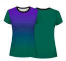 Camiseta pádel mujer manga corta sublimada modelo degradado
