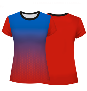 Camiseta pádel mujer manga corta sublimada modelo degradado